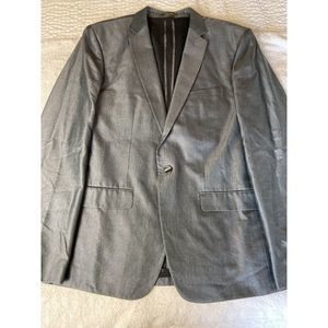 Zara Men one button blazer mesh lining men's gray size 44